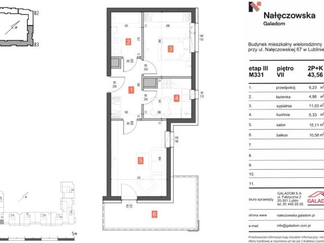 Mieszkanie 43,6m²