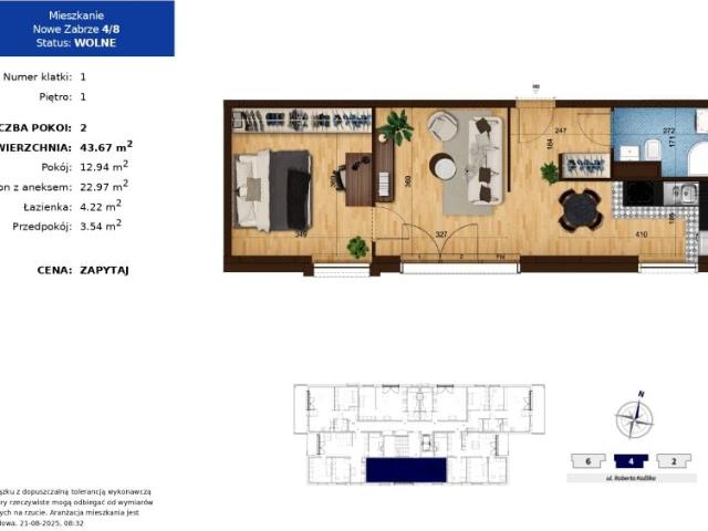 Mieszkanie 43,7m²