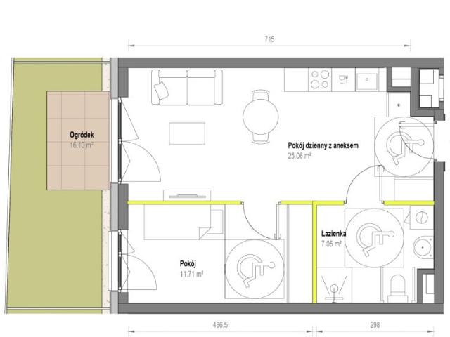 Mieszkanie 43,8m²