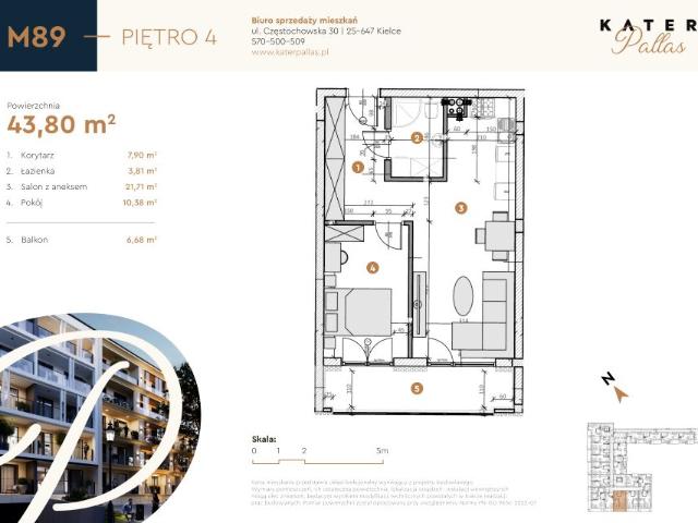 Mieszkanie 43,8m²