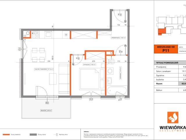 Mieszkanie 43,8m²