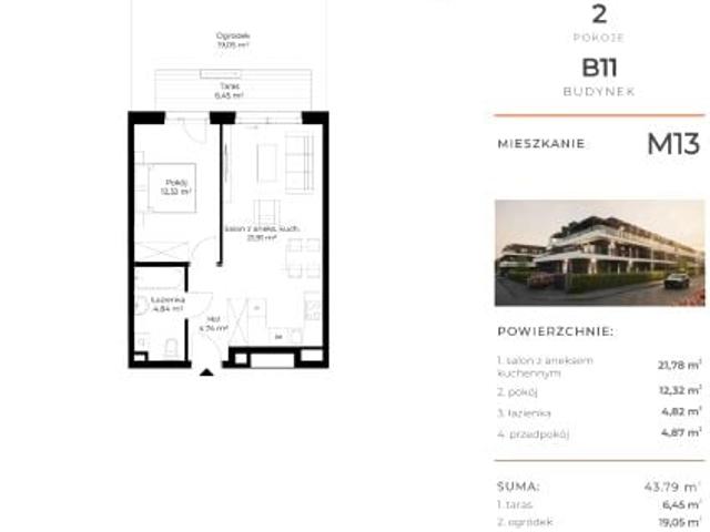 Mieszkanie 43,8m²