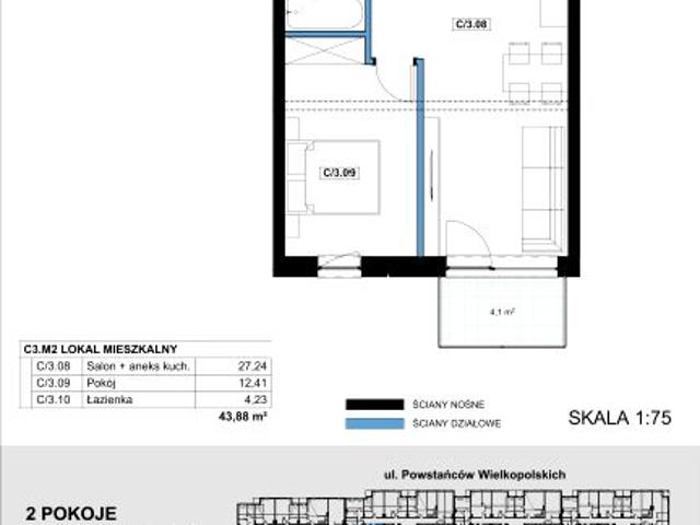 Mieszkanie 43,9m²