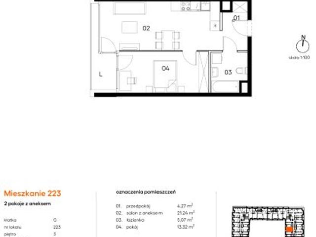 Mieszkanie 43,9m²