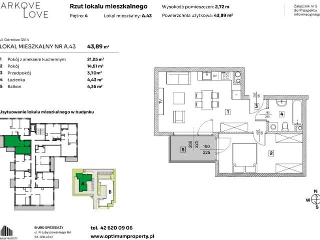 Mieszkanie 43,9m²