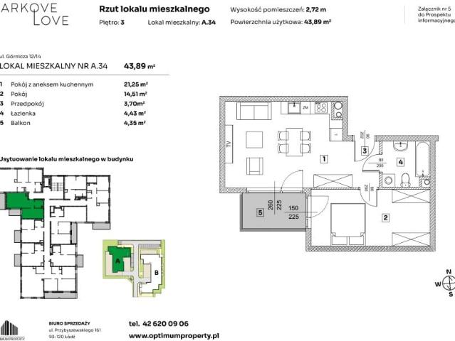 Mieszkanie 43,9m²