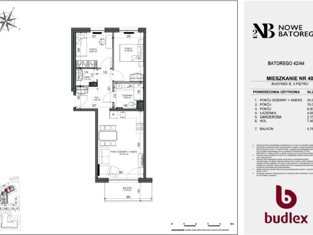 Mieszkanie 54,2m²