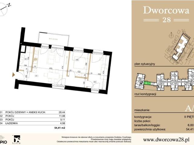 Mieszkanie 54,4m²