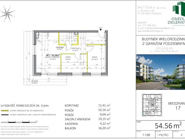 Mieszkanie 54,6m²