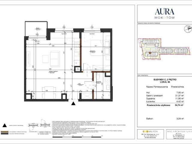 Mieszkanie 54,6m²