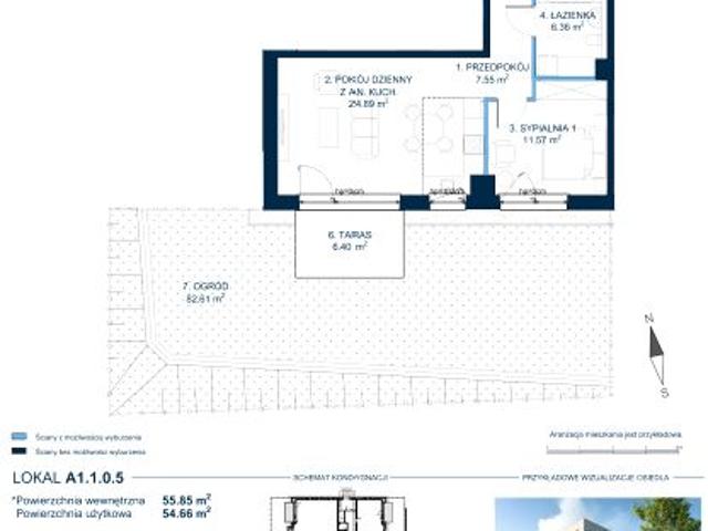 Mieszkanie 54,7m²