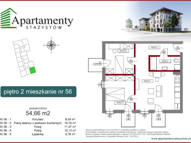 Mieszkanie 54,7m²