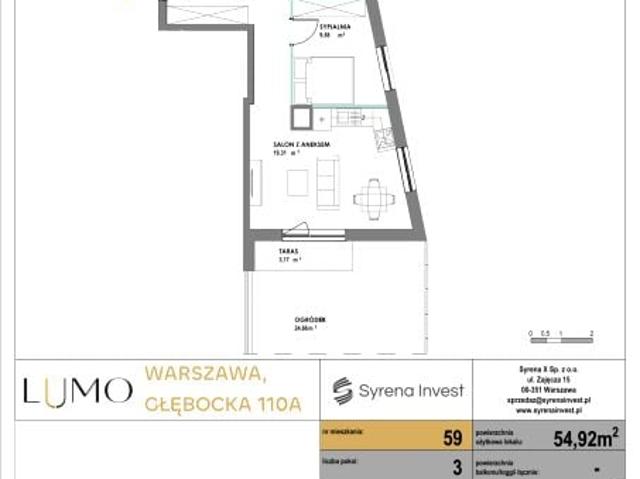 Mieszkanie 54,9m²