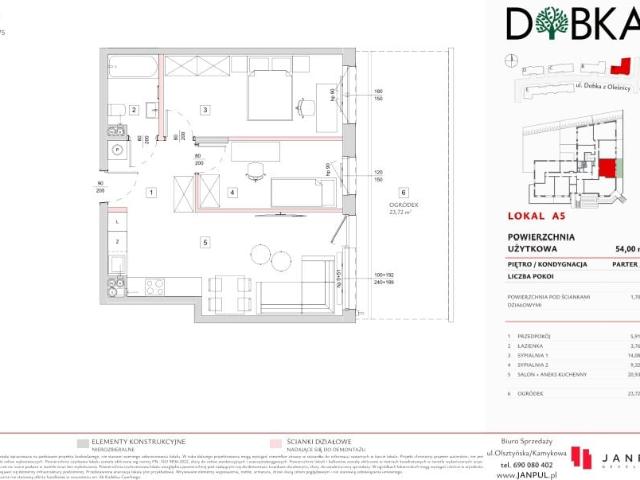 Mieszkanie 54m²