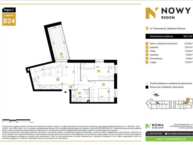 Mieszkanie 55,2m²