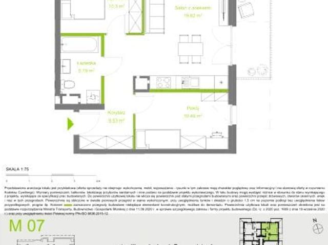Mieszkanie 55,3m²