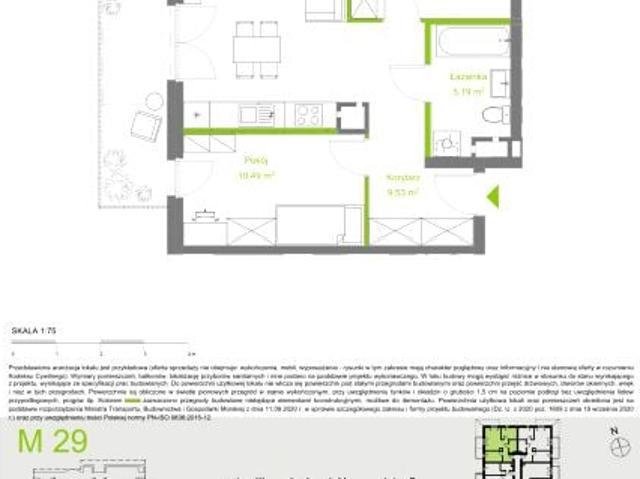 Mieszkanie 55,5m²
