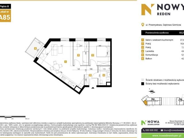 Mieszkanie 55,3m²