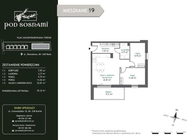 Mieszkanie 55,3m²