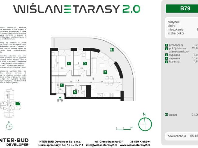 Mieszkanie 55,5m²