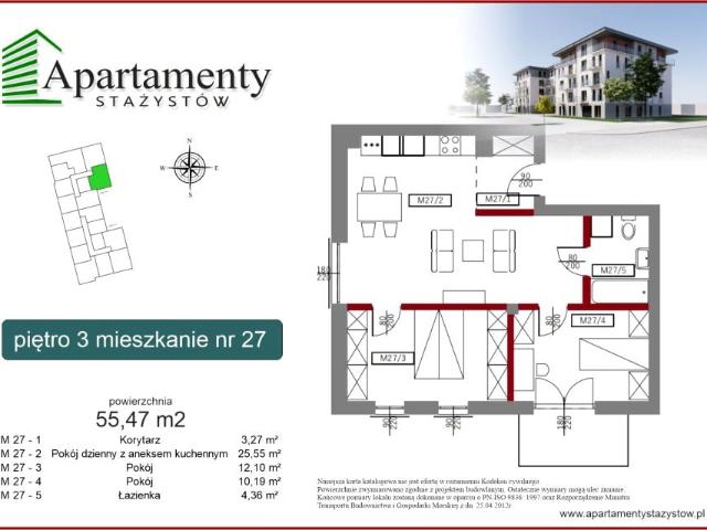 Mieszkanie 55,5m²