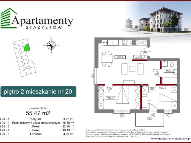 Mieszkanie 55,5m²