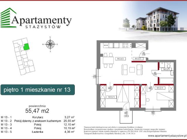 Mieszkanie 55,5m²