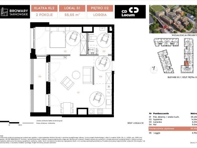 Mieszkanie 55,6m²