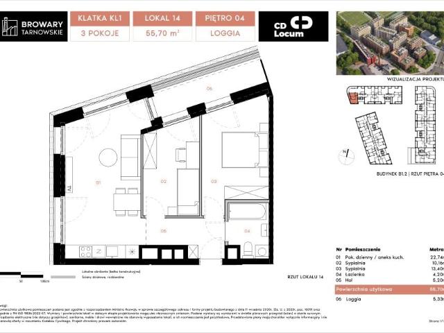 Mieszkanie 55,7m²