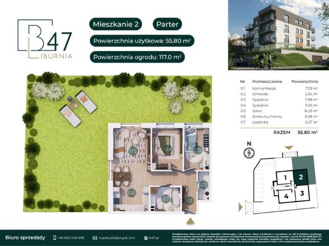 Mieszkanie 55,8m²