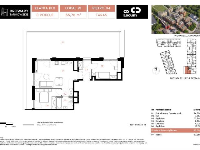 Mieszkanie 55,8m²
