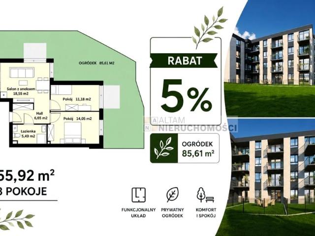 Mieszkanie 55,92 m², Kraków