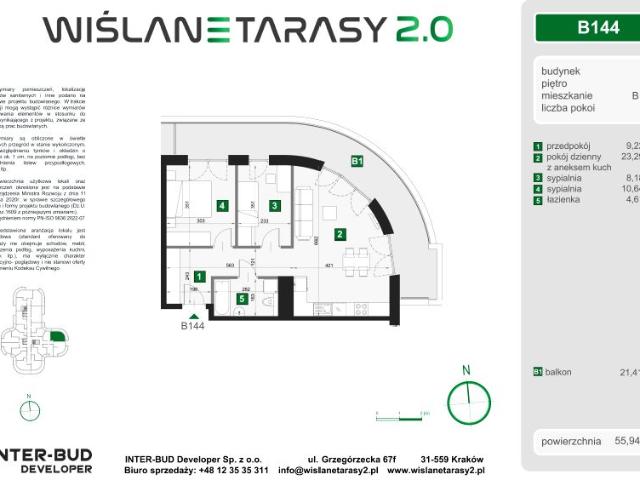 Mieszkanie 55,9m²