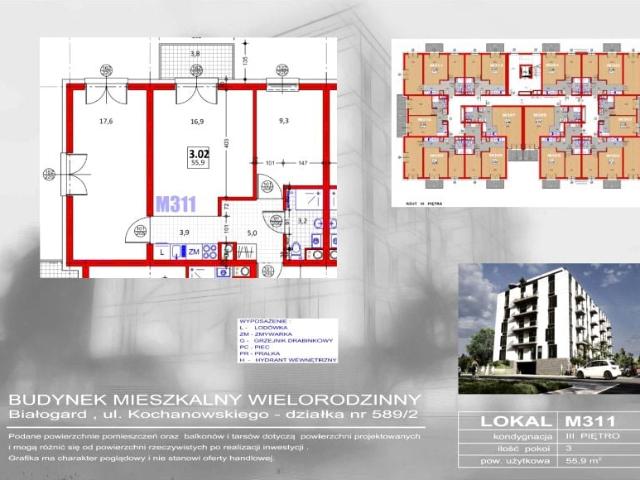 Mieszkanie 55,9m²