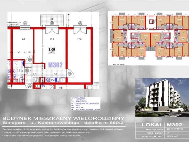 Mieszkanie 55,8m²