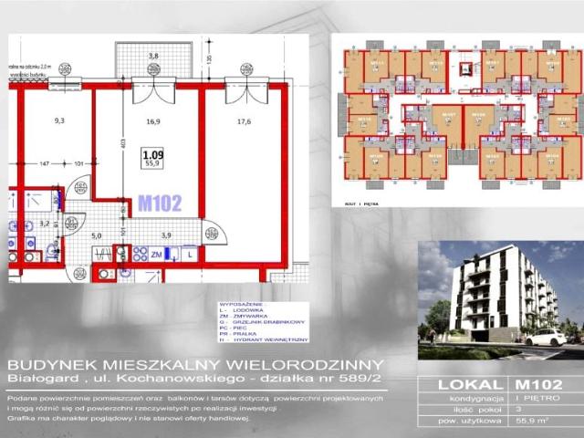 Mieszkanie 56m²