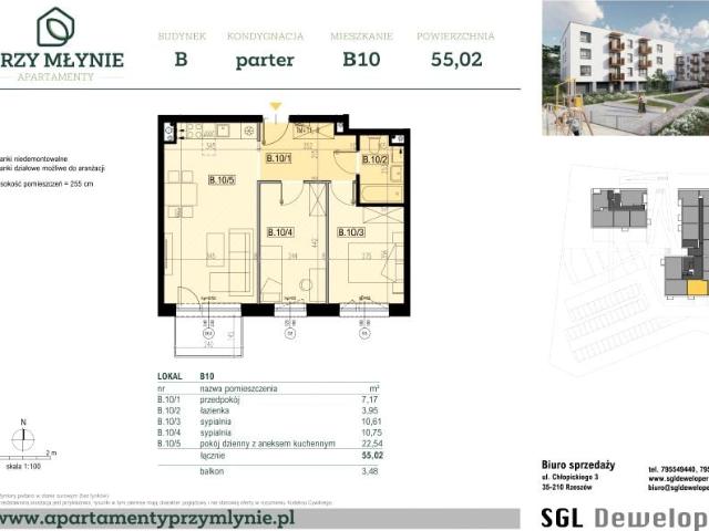 Mieszkanie 55m²