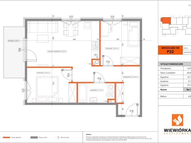 Mieszkanie 56,1m²