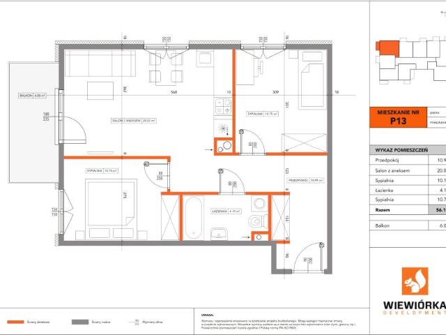 Mieszkanie 56,1m²