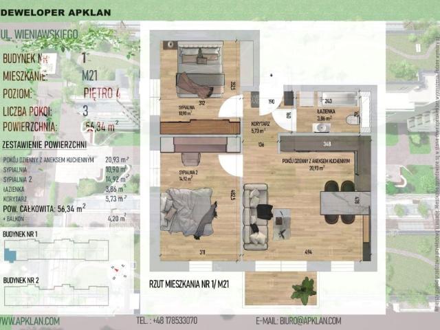 Mieszkanie 56,2m²