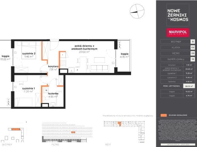 Mieszkanie 56,2m²