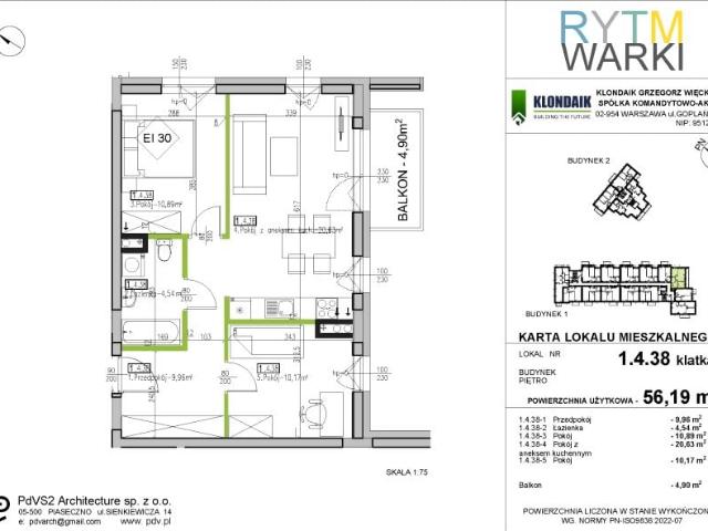 Mieszkanie 56,2m²