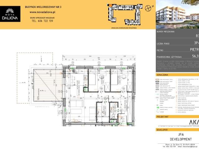 Mieszkanie 56,3m²