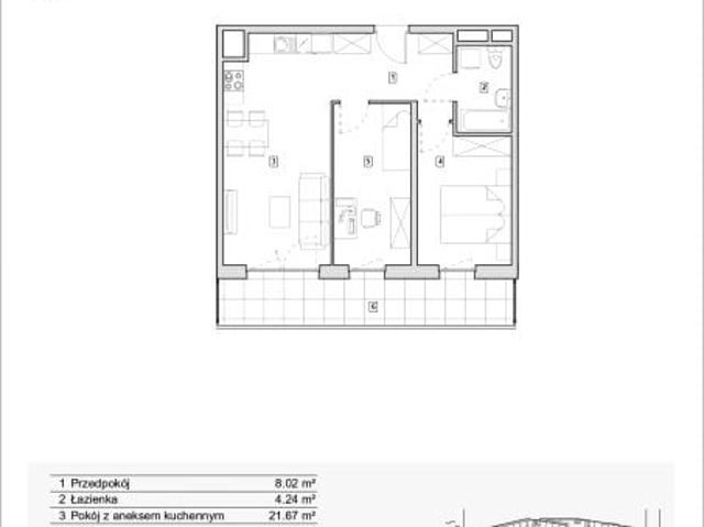 Mieszkanie 56,3m²
