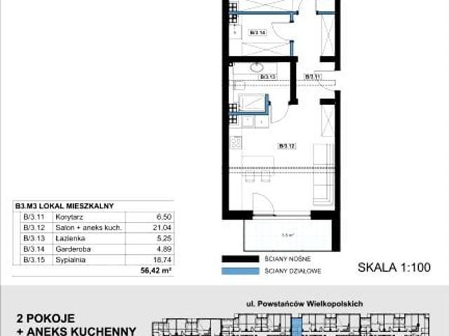 Mieszkanie 56,4m²