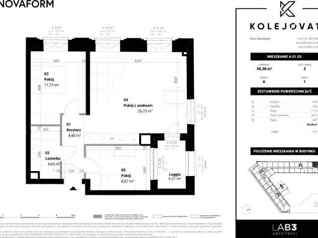 Mieszkanie 56,4m²