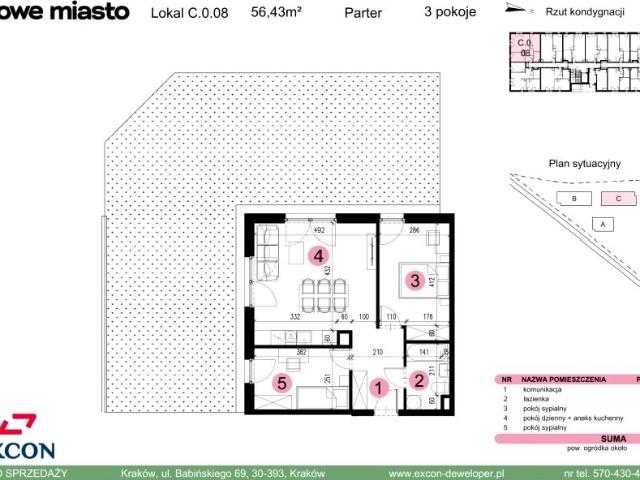 Mieszkanie 56,4m²