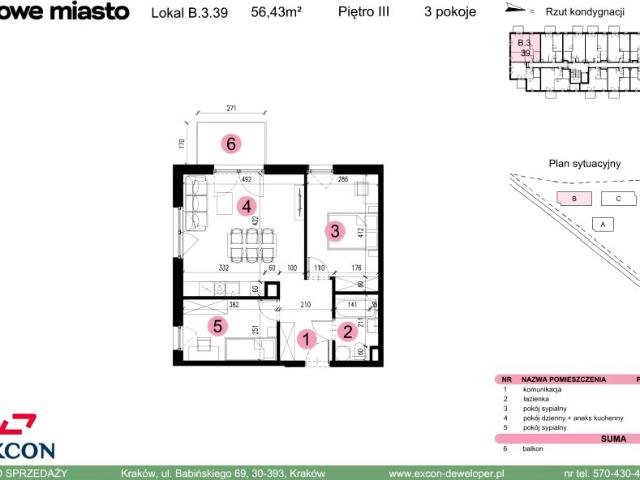 Mieszkanie 56,4m²