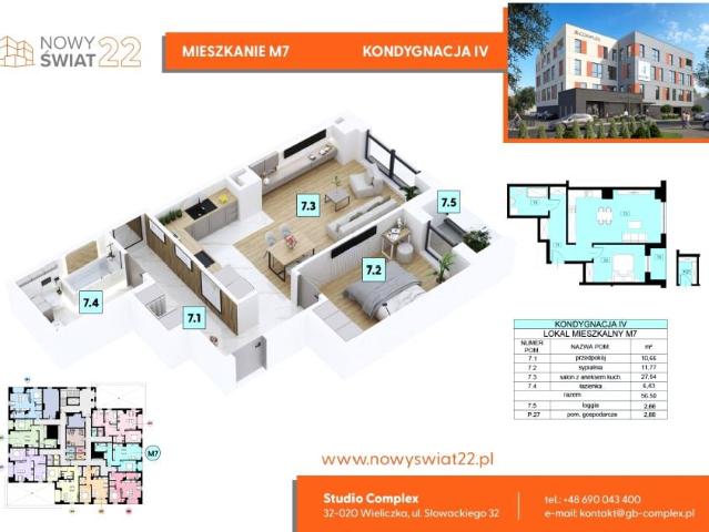 Mieszkanie 56,5m²