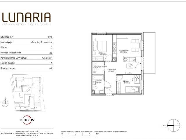 Mieszkanie 56,7m²